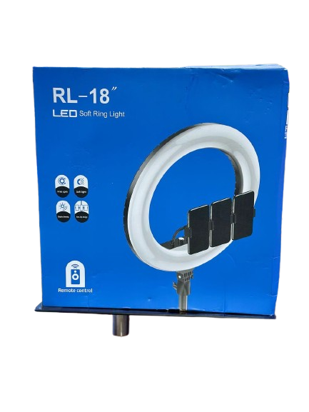 RL-18/21 inch LED ring light 3200-5600K 65W 416PCS photography dimmable selfie ring light with 2M stand, live makeup