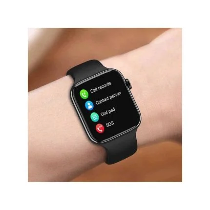Smart BT Smart Watch Full Round Design, IPS HD Touch Screen, 1.22 Inch, IPS with 360 Degree Full Angle View Display - Black